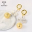 Show details for Sparkly Dubai Gold Plated Dangle Earrings