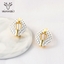 Show details for Wholesale Gold Plated Dubai Stud Earrings with No-Risk Return