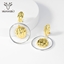 Show details for Purchase Multi-tone Plated Dubai Dangle Earrings Exclusive Online