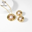 Show details for Eye-Catching White Artificial Pearl Necklace and Earring Set with Member Discount