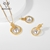 Picture of Nickel Free Gold Plated Zinc Alloy Necklace and Earring Set with Easy Return