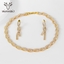 Show details for Impressive White Cubic Zirconia 2 Piece Jewelry Set with Low MOQ