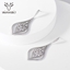 Show details for Beautiful Cubic Zirconia White Dangle Earrings