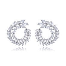 Show details for Copper or Brass White Dangle Earrings with 3~7 Day Delivery