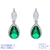 Picture of New Season Green Cubic Zirconia Dangle Earrings with SGS/ISO Certification