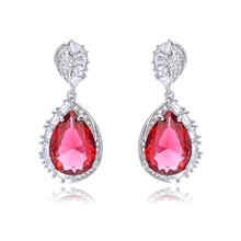 Show details for Hypoallergenic Platinum Plated Cubic Zirconia Dangle Earrings Online Shopping