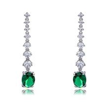 Show details for Luxury Green Dangle Earrings Online Only