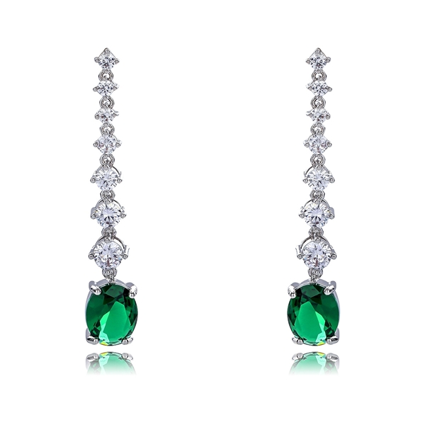 Picture of Luxury Green Dangle Earrings Online Only