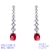 Picture of Charming Red Platinum Plated Dangle Earrings As a Gift