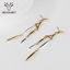 Show details for New Big Gold Plated Dangle Earrings