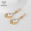Show details for Top Big Gold Plated Dangle Earrings