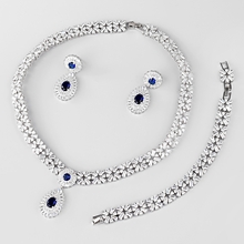 Show details for Good Quality Cubic Zirconia Platinum Plated 3 Piece Jewelry Set