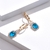 Picture of Great Value Blue Cubic Zirconia Dangle Earrings with Full Guarantee