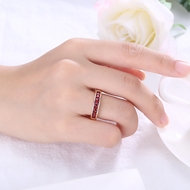 Picture of Copper or Brass Cubic Zirconia Fashion Ring in Flattering Style