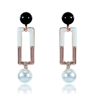 Picture of Simple And Elegant Rose Gold Plated Venetian Pearl Drop & Dangle
