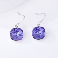 Show details for Trendy Purple Zinc Alloy Dangle Earrings with No-Risk Refund