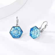 Show details for Sparkly Small Swarovski Element Small Hoop Earrings