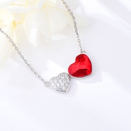 Show details for 925 Sterling Silver Swarovski Element Pendant Necklace from Certified Factory