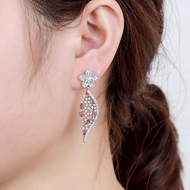 Picture of Irresistible Pink Cubic Zirconia Dangle Earrings Direct from Factory