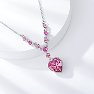 Show details for Popular Swarovski Element Platinum Plated Pendant Necklace