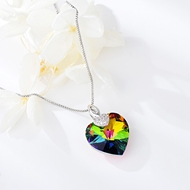 Show details for Buy Platinum Plated Love & Heart Pendant Necklace with Wow Elements