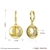 Picture of Copper or Brass Gold Plated Dangle Earrings in Exclusive Design