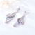 Picture of Beautiful Cubic Zirconia Platinum Plated Dangle Earrings