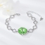 Show details for Pretty Platinum Plated Green Bracelets
