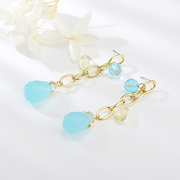 Picture of Classic Blue Dangle Earrings with Fast Delivery