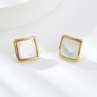 Picture of Staple Small White Stud Earrings