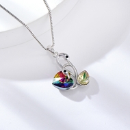 Show details for Good Quality Swarovski Element Colorful Pendant Necklace