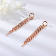 Show details for Funky Medium White Dangle Earrings