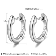 Picture of Need-Now Platinum Plated 925 Sterling Silver Huggie Earrings from Editor Picks