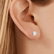 Picture of Delicate 925 Sterling Silver Stud Earrings of Original Design