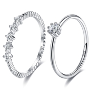 Picture of Reasonably Priced Platinum Plated Delicate Fashion Ring in Flattering Style
