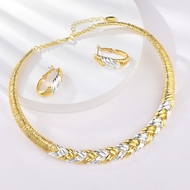 Show details for New Season Multi-tone Plated Zinc Alloy 2 Piece Jewelry Set with SGS/ISO Certification