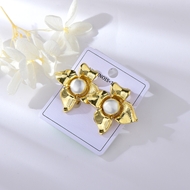 Picture of Attractive White Big Big Stud Earrings For Your Occasions