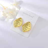 Picture of Distinctive Gold Plated Zinc Alloy Big Stud Earrings with Low MOQ