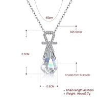 Picture of Inexpensive Platinum Plated Cubic Zirconia Pendant Necklace from Reliable Manufacturer