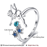 Picture of Brand New Blue Artificial Crystal Adjustable Ring with SGS/ISO Certification