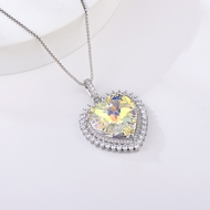 Show details for Zinc Alloy Platinum Plated Pendant Necklace Direct from Factory