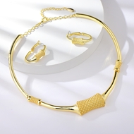Show details for Gold Plated Dubai 2 Piece Jewelry Set Online
