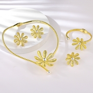 Show details for Distinctive Dubai Gold Plated 4 Piece Jewelry Set with Fast Shipping