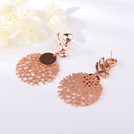 Picture of Hypoallergenic Rose Gold Plated Big Dangle Earrings with Easy Return