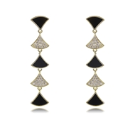 Picture of Nickel Free Gold Plated Cubic Zirconia Dangle Earrings with Worldwide Shipping