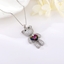 Show details for Female Platinum Plated Swarovski Element Pendant Necklace