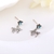Picture of Small Platinum Plated Stud Earrings of Original Design