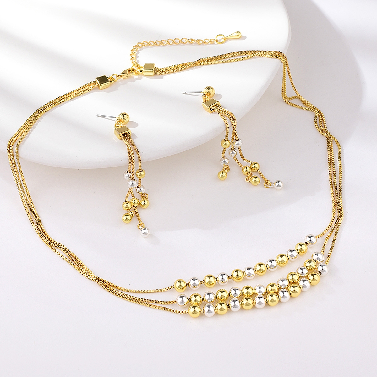 Irresistible Gold Plated Medium 2 Piece Jewelry Set As a Gift