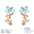Picture of Designer Gold Plated Flowers & Plants Front Back Earrings with No-Risk Return