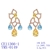 Picture of Sparkling Big Gold Plated Dangle Earrings